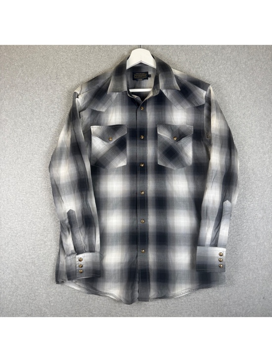 Pendleton Other - Pendleton Men’s Gray Black Plaid Shirt Long Sleeve Size Small